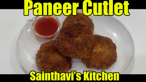 Paneer cutlet recipe Paneer tikki recipe Evening snack | How to make Paneer recipe by Sainthavi's Kitchen